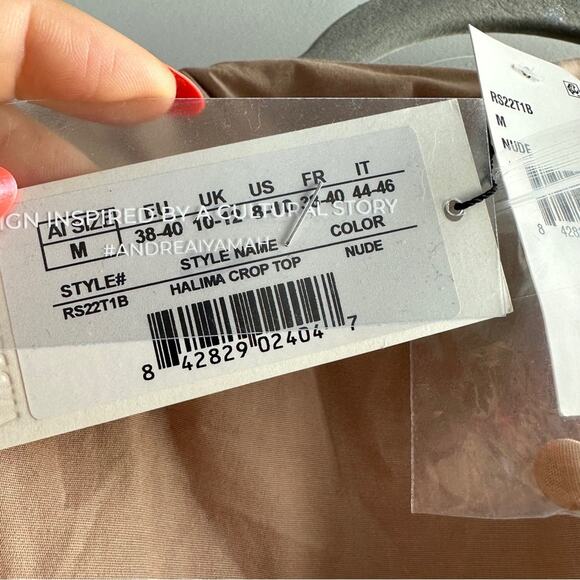 ANDREA IYAMA Halima Cotton Bow Crop Top Shirt - Picture 8 of 8